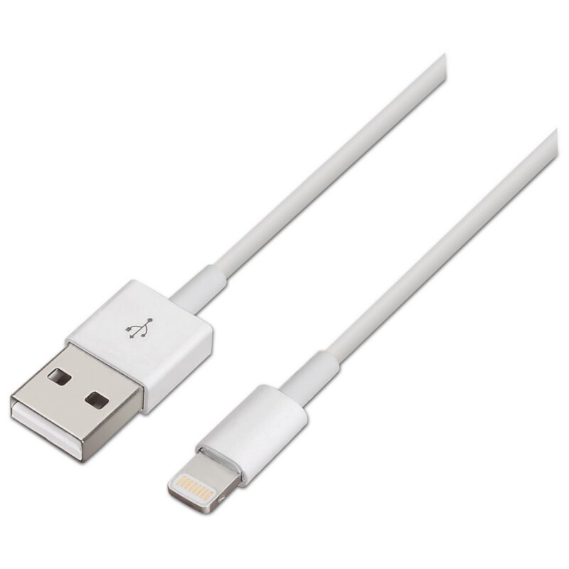 AISENS A102-0035 cable de conector Lightning 1 m Blanco