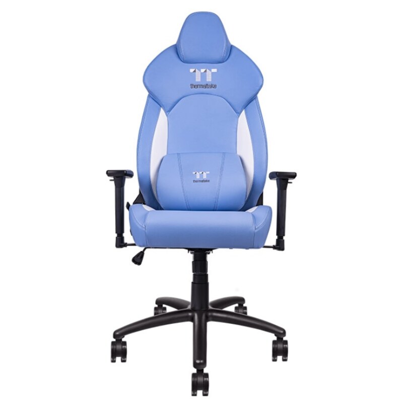 Thermaltake GGC-VCO-LWLWDS-01 silla para videojuegos Butaca para jugar Asiento acolchado Azul, Blanco
