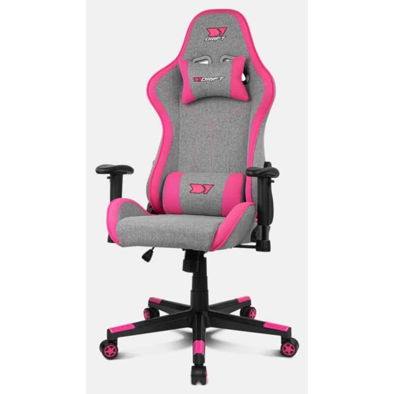 DRIFT DR90 PRO Silla para videojuegos de PC Asiento acolchado Gris, Rosa