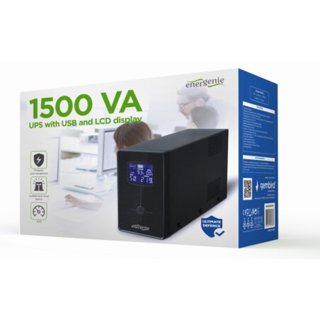 Gembird EG-UPS-034 sistema de alimentación ininterrumpida (UPS) Línea interactiva 1,5 kVA 900 W 3 salidas AC