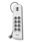 Belkin BSV804VF2M limitador de tensión Blanco 8 salidas AC 2 m