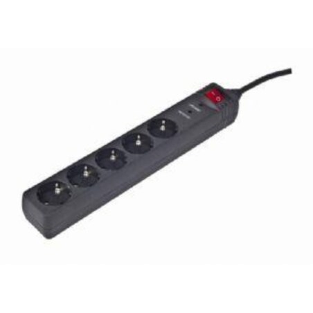 Gembird SPG5-C-15 limitador de tensión Negro 5 salidas AC 250 V 4,5 m