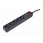 Gembird SPG5-C-15 limitador de tensión Negro 5 salidas AC 250 V 4,5 m