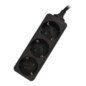 Ewent EW3959 base múltiple 1,5 m 3 salidas AC Interior Negro