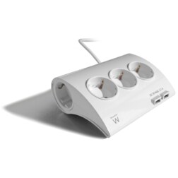 Ewent EW3935 base múltiple 1,5 m 5 salidas AC Interior Blanco