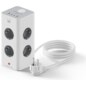 Ewent EW3864 base múltiple 2 m 8 salidas AC Interior Gris, Blanco