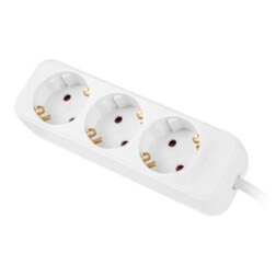 Lanberg PS0-03F-0150-W base múltiple 1,5 m 3 salidas AC Interior Blanco