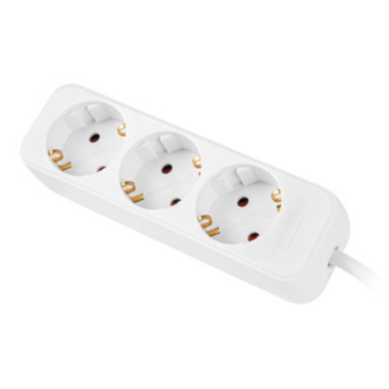 Lanberg PS0-03F-0150-W base múltiple 1,5 m 3 salidas AC Interior Blanco