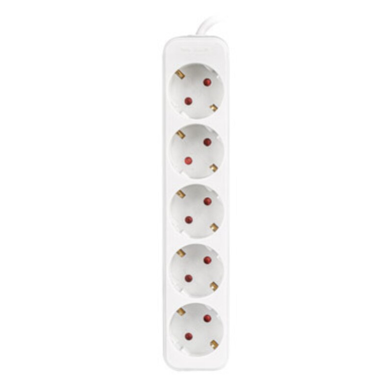 Lanberg PS0-05F-0300-W base múltiple 3 m 5 salidas AC Interior Blanco