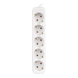 Lanberg PS0-05F-0150-W base múltiple 1,5 m 5 salidas AC Interior Blanco