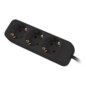 Lanberg PS0-03F-0150-BK base múltiple 1,5 m 3 salidas AC Interior Negro
