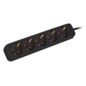 Lanberg PS0-05F-0150-BK base múltiple 1,5 m 5 salidas AC Interior Negro