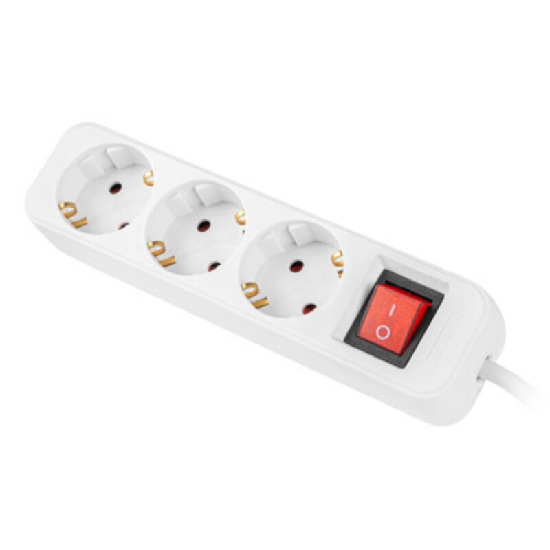 Lanberg PS1-03F-0150-W base múltiple 1,5 m 3 salidas AC Interior Blanco