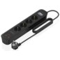 AISENS Regleta de Enchufes Multifuncion con 4 Tomas + Cargador PD3.0 20W 2xUSB-C, 2xUSB-A, 1.4m, Negro