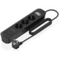AISENS Regleta de Enchufes Multifuncion con 3 Tomas + Cargador PD3.0 20W 2xUSB-C, 2xUSB-A, 1.4m, Negro