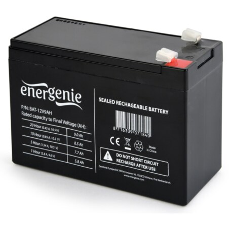Gembird 12V, 9 Ah Sealed Lead Acid (VRLA)