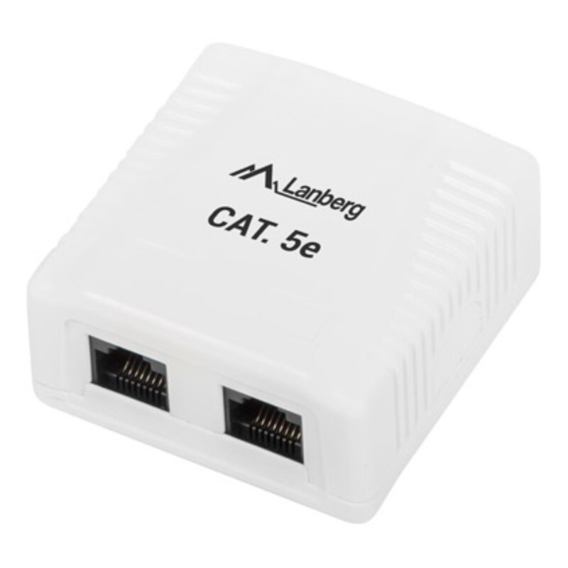 Lanberg OU5-0002-W caja de tomacorriente RJ-45 Blanco