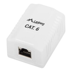 Lanberg OS6-0001-W caja de tomacorriente RJ-45 Blanco