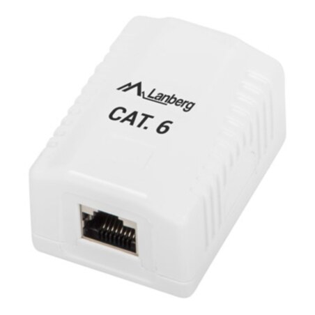 Lanberg OS6-0001-W caja de tomacorriente RJ-45 Blanco