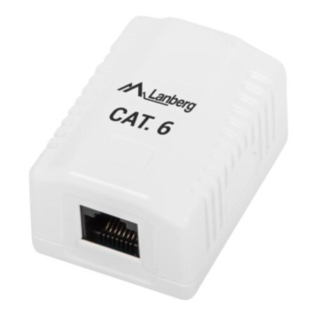 Lanberg OU6-0001-W caja de tomacorriente RJ-45 Blanco