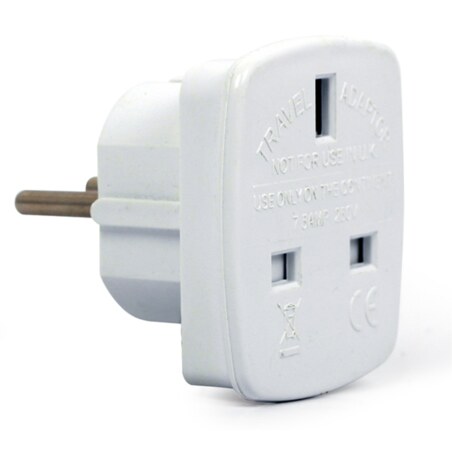 Gembird A-AC-UKEU-001 adaptador de enchufe eléctrico Tipo G (RU) Tipo F Blanco