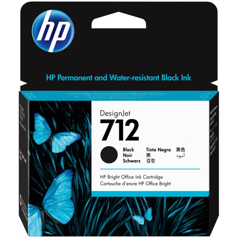 HP Cartucho de Tinta DesignJet 712 negro de 80 ml
