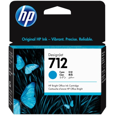 HP Cartucho de Tinta DesignJet 712 cian de 29 ml