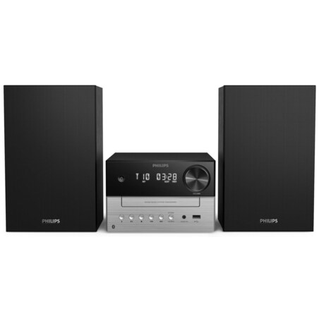 Philips TAM3205M2/77 sistema de audio para el hogar Microcadena de música para uso doméstico 20 W Negro, Plata
