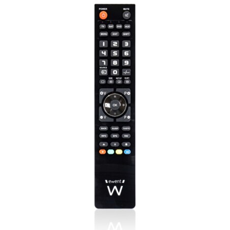 Ewent EW1570 mando a distancia DTT, DVD/Blu-ray, Proyector, SAT, STB, Altavoz para barra de sonido, TV, Universal, VCR Botones