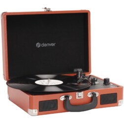 Denver VPL-120R tocadisco Tocadiscos de tracción por correa Rojo Semiautomático