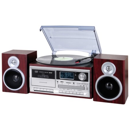 Trevi TT 1072 DAB Tocadiscos de tracción directa Madera Semiautomático