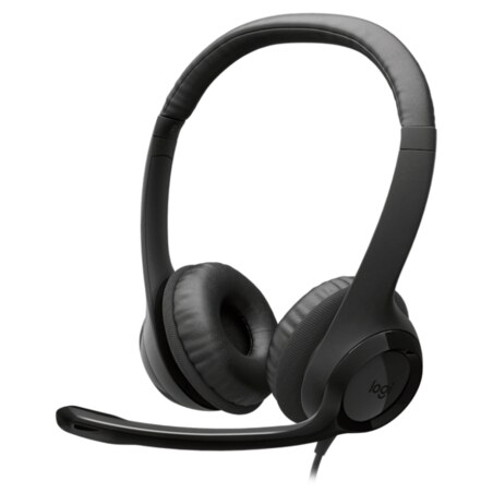 Logitech Auriculares con Cable H390 para PC/Portátil, Auriculares Estéreo con Micrófono con Supresión de Ruido, USB-C, Controles