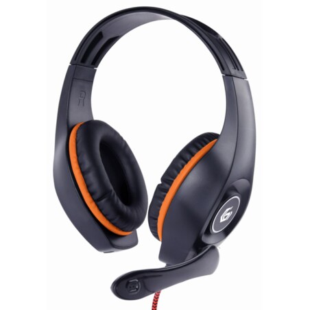 Gembird GHS-05-O auricular y casco Auriculares Alámbrico Diadema Juego Negro, Naranja