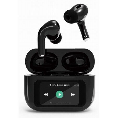 Gembird GMB Audio TWS-LCD-ANC-01-BK auricular y casco Auriculares Inalámbrico Dentro de oído Llamadas/Música USB Tipo C Bluetoot