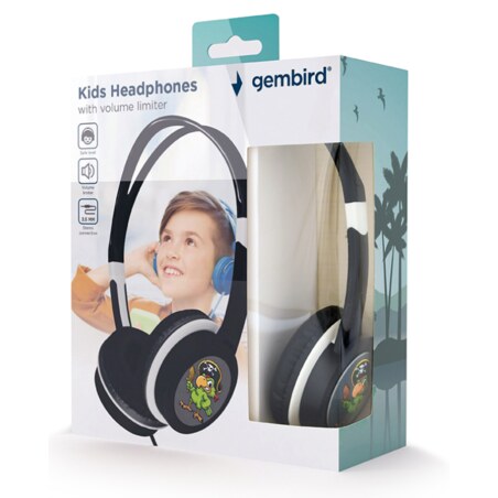 Gembird MHP-JR-BK auricular y casco Auriculares Alámbrico Diadema Música Negro