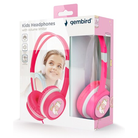 Gembird MHP-JR-PK auricular y casco Auriculares Alámbrico Diadema Música Rosa