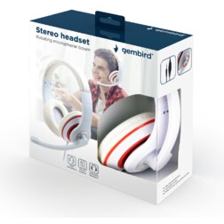 Gembird MHS-03-WTRD auricular y casco Auriculares Alámbrico Diadema Llamadas/Música Rojo, Blanco