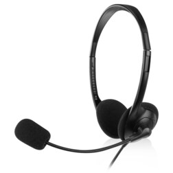 Ewent EW3567 auricular y casco Auriculares Alámbrico Diadema Llamadas/Música Negro